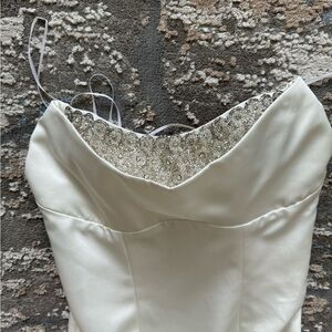 White gown . Wedding dress.